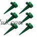 Evelots Set Of 6 Watering Spikes With Control Valve, Plant Supplies, Green   